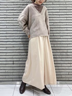 村岡愛美さん（レディース・162cm）の秋コーディネート