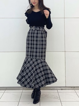 村岡愛美さん（レディース・162cm）の秋コーディネート