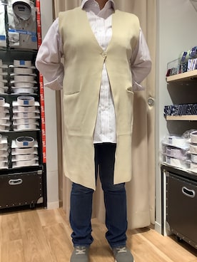 「カッタウェイ」｜BRICK HOUSE シャツ工房 大森アトレ店さん（レディース・160cm）の秋コーディネート
