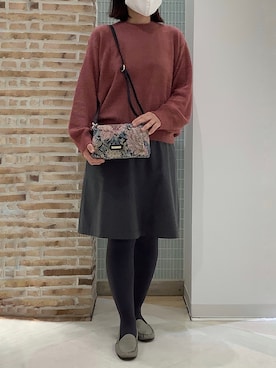 「くすみピンク」｜BRICK HOUSE シャツ工房 大森アトレ店さん（レディース・157cm）の秋コーディネート