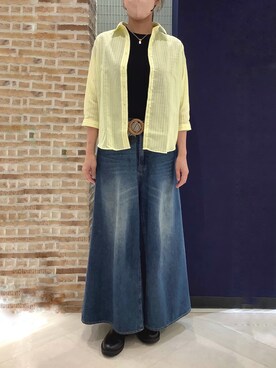 「レディースファッション」｜BRICK HOUSE シャツ工房 大森アトレ店さん（レディース・168cm）の春コーディネート