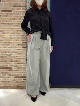 「ハンサムコーデ」｜BRICK HOUSE シャツ工房 大森アトレ店さん（レディース・168cm）の秋コーディネート