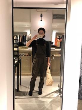 「NEAT（ニート）のアイテム（オールインワン・サロペット）」を使った、shinobuさん（レディース・173cm）の春コーディネート