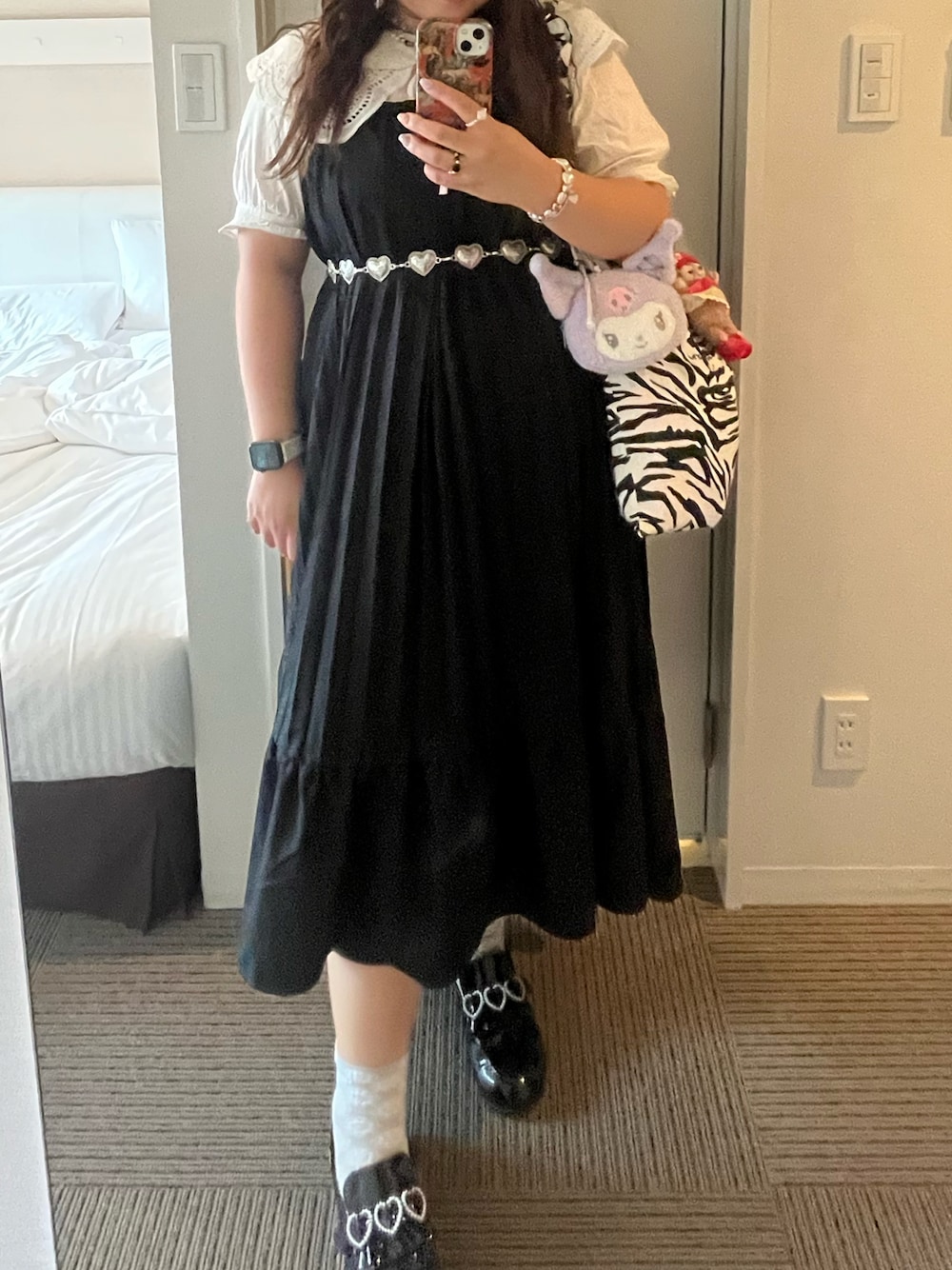 「DearMyLoveのアイテム（ローファー、ブラック系）」を使った、sakiさん（レディース・165cm）の夏コーディネートの1枚目の写真