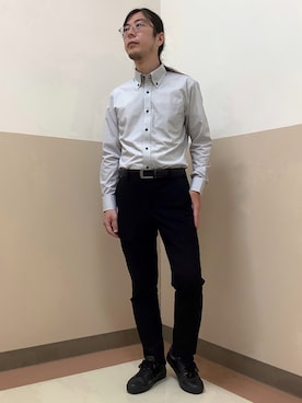 「アイテム（ビジネスシャツ）」を使った、BRICK HOUSE シャツ工房 直方イオンモール店さん（メンズ・173cm）の夏コーディネート