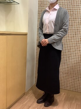 BRICK HOUSE シャツ工房 直方イオンモール店さん（レディース・158cm）の冬コーディネート