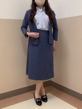 「東京シャツ」｜BRICK HOUSE シャツ工房 直方イオンモール店さん（レディース・154cm）の春コーディネート