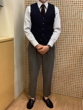 BRICK HOUSE シャツ工房 直方イオンモール店さん(メンズ・170cm)の冬コーディネート