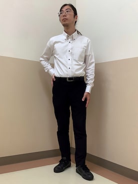 「アイテム（ビジネスシャツ）」を使った、BRICK HOUSE シャツ工房 直方イオンモール店さん（メンズ・173cm）の夏コーディネート