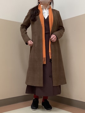 BRICK HOUSE シャツ工房 直方イオンモール店さん（レディース・154cm）の冬コーディネート