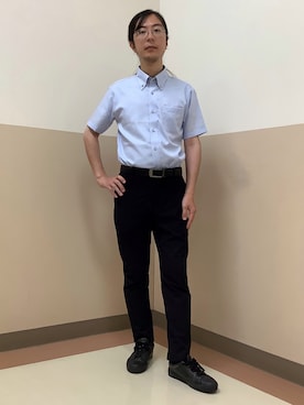 「アイテム（ビジネスシャツ）」を使った、BRICK HOUSE シャツ工房 直方イオンモール店さん（メンズ・173cm）の夏コーディネート