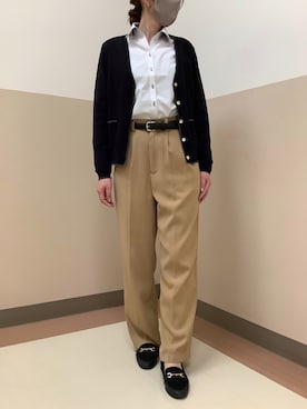 「アイテム（ビジネスシャツ）」を使った、BRICK HOUSE シャツ工房 直方イオンモール店さん（レディース・162cm）の秋コーディネート