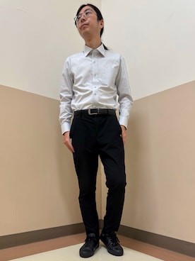 「アイテム（ビジネスシャツ）」を使った、BRICK HOUSE シャツ工房 直方イオンモール店さん（メンズ・173cm）の秋コーディネート