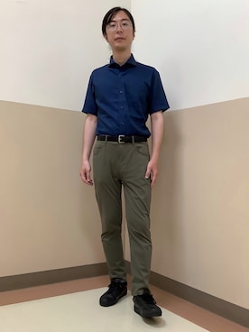 「アイテム（ビジネスシャツ）」を使った、BRICK HOUSE シャツ工房 直方イオンモール店さん（メンズ・173cm）の夏コーディネート