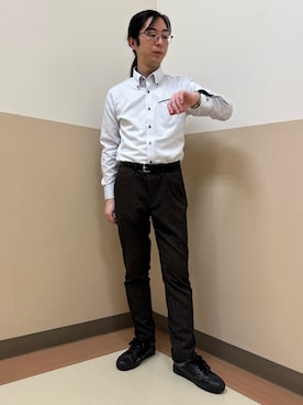 「東京シャツ」｜BRICK HOUSE シャツ工房 直方イオンモール店さん（メンズ・173cm）の春コーディネート