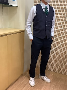 「ネクタイスタイル」｜BRICK HOUSE シャツ工房 直方イオンモール店さん（メンズ・170cm）の秋コーディネート