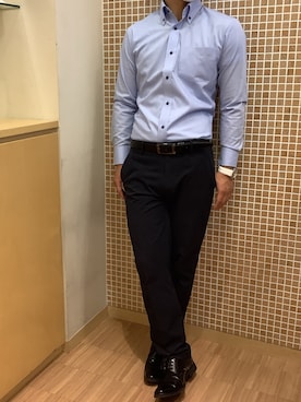 「クールビズ」｜BRICK HOUSE シャツ工房 直方イオンモール店さん（メンズ・167cm）の夏コーディネート