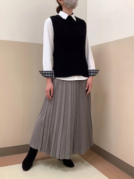 「アイテム（ビジネスシャツ）」を使った、BRICK HOUSE シャツ工房 直方イオンモール店さん（レディース・162cm）の秋コーディネート