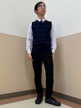 「アイテム（ベスト）」を使った、BRICK HOUSE シャツ工房 直方イオンモール店さん（メンズ・173cm）の秋コーディネート