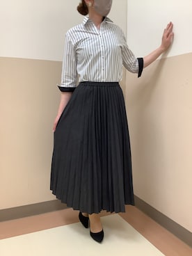 「アイテム（ビジネスシャツ）」を使った、BRICK HOUSE シャツ工房 直方イオンモール店さん（レディース・162cm）の夏コーディネート