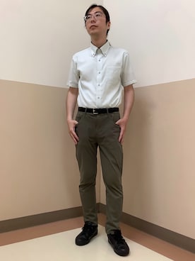「アイテム（ビジネスシャツ）」を使った、BRICK HOUSE シャツ工房 直方イオンモール店さん（メンズ・173cm）の夏コーディネート