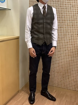 「ビジネスコーデ」｜BRICK HOUSE シャツ工房 直方イオンモール店さん（メンズ・170cm）の秋コーディネート