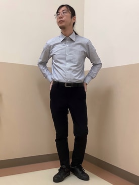 「アイテム（ビジネスシャツ）」を使った、BRICK HOUSE シャツ工房 直方イオンモール店さん（メンズ・173cm）の夏コーディネート