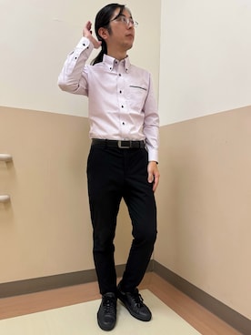 「アイテム（ビジネスシャツ）」を使った、BRICK HOUSE シャツ工房 直方イオンモール店さん（メンズ・173cm）の秋コーディネート