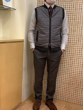 「ビジネスコーデ」｜BRICK HOUSE シャツ工房 直方イオンモール店さん（メンズ・170cm）の冬コーディネート