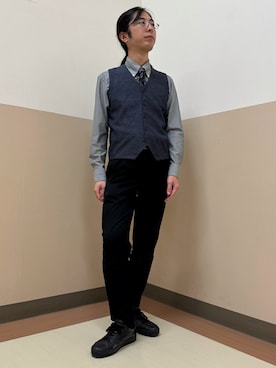 「BRICK HOUSE by TOKYO SHIRT（ブリックハウス）のアイテム」を使った、BRICK HOUSE シャツ工房 直方イオンモール店さん（メンズ・173cm）の秋コーディネート