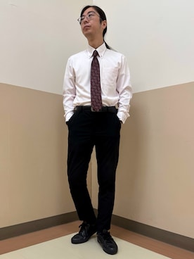 「アイテム（ビジネスシャツ）」を使った、BRICK HOUSE シャツ工房 直方イオンモール店さん（メンズ・173cm）の秋コーディネート