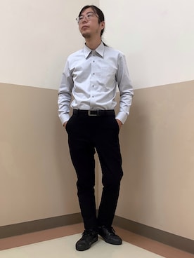 「アイテム（ビジネスシャツ）」を使った、BRICK HOUSE シャツ工房 直方イオンモール店さん（メンズ・173cm）の夏コーディネート