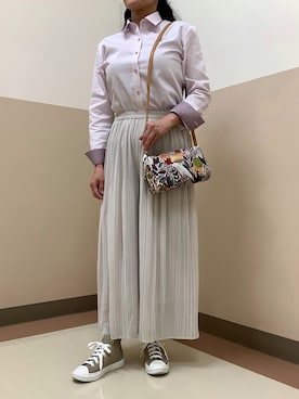 「アイテム（ビジネスシャツ）」を使った、BRICK HOUSE シャツ工房 直方イオンモール店さん（レディース・160cm）の秋コーディネート