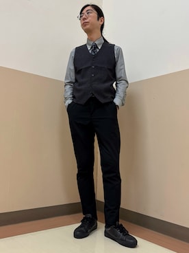 「BRICK HOUSE by TOKYO SHIRT（ブリックハウス）のアイテム」を使った、BRICK HOUSE シャツ工房 直方イオンモール店さん（メンズ・173cm）の秋コーディネート