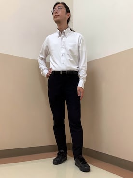 「アイテム（ビジネスシャツ）」を使った、BRICK HOUSE シャツ工房 直方イオンモール店さん（メンズ・173cm）の夏コーディネート