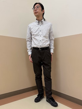 「東京シャツ」｜BRICK HOUSE シャツ工房 直方イオンモール店さん（メンズ・173cm）の春コーディネート
