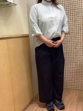 「スタンドカラー」｜BRICK HOUSE シャツ工房 直方イオンモール店さん（レディース・158cm）の夏コーディネート