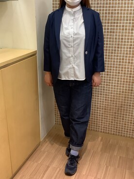 「BRICK HOUSE by TOKYO SHIRT」｜「アイテム（ジャケット/アウター）」を使った、BRICK HOUSE シャツ工房 直方イオンモール店さん（レディース・158cm）の春コーディネート