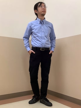 「アイテム（ビジネスシャツ）」を使った、BRICK HOUSE シャツ工房 直方イオンモール店さん（メンズ・173cm）の夏コーディネート