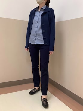 「アイテム（ビジネスシャツ）」を使った、BRICK HOUSE シャツ工房 直方イオンモール店さん（レディース・162cm）の秋コーディネート