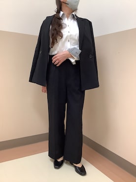 「アイテム（ビジネスシャツ）」を使った、BRICK HOUSE シャツ工房 直方イオンモール店さん（レディース・154cm）の秋コーディネート