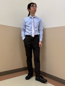 「東京シャツ」｜BRICK HOUSE シャツ工房 直方イオンモール店さん（メンズ・173cm）の春コーディネート