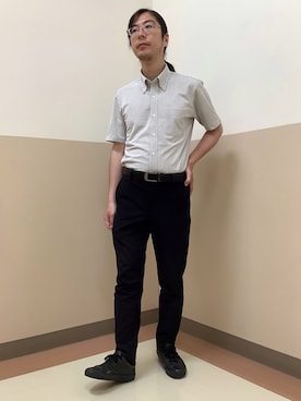 「アイテム（ビジネスシャツ）」を使った、BRICK HOUSE シャツ工房 直方イオンモール店さん（メンズ・173cm）の夏コーディネート