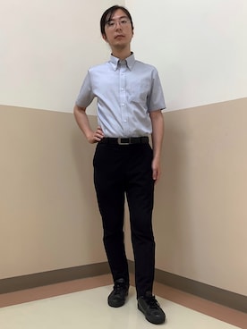 「アイテム（ビジネスシャツ）」を使った、BRICK HOUSE シャツ工房 直方イオンモール店さん（メンズ・173cm）の夏コーディネート