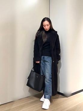 「ARMANI EXCHANGE（アルマーニエクスチェンジ）のアイテム（チェスターコート）」を使った、namiheyさん（レディース・160cm）の秋コーディネート
