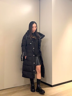 「ARMANI EXCHANGE（アルマーニエクスチェンジ）のアイテム（シャツワンピース）」を使った、namiheyさん（レディース・160cm）の秋コーディネート