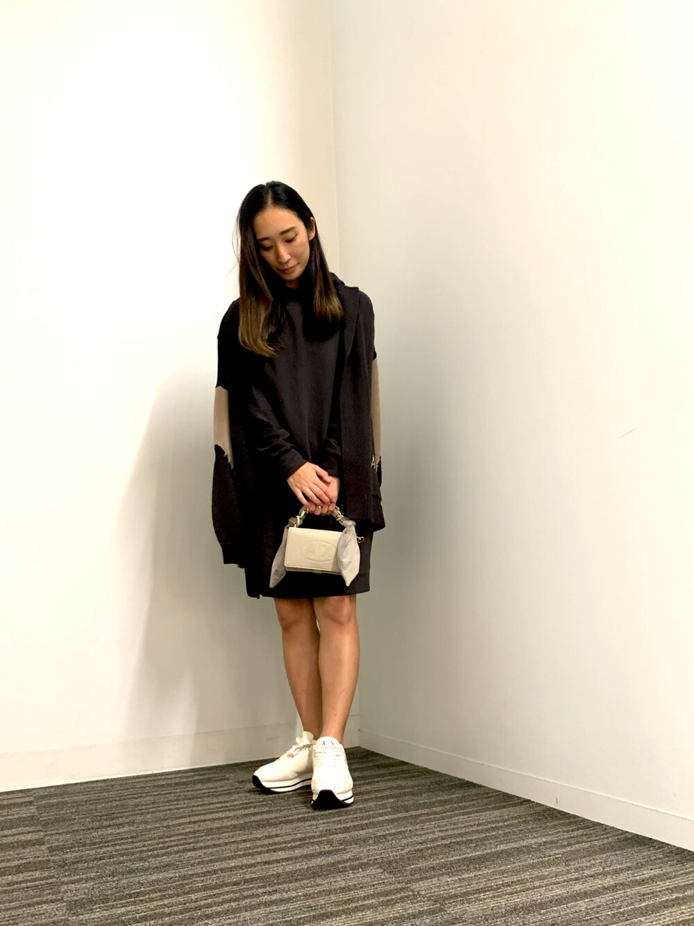 namiheyさんの「【A|X アルマーニ エクスチェンジ】ボリュームソール　レースアップスニーカー（ARMANI EXCHANGE）」を使ったコーディネートの1枚目の写真