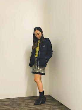 「AXSmiley」｜「アイテム（ブルゾン）」を使った、namiheyさん（レディース・160cm）の秋コーディネート