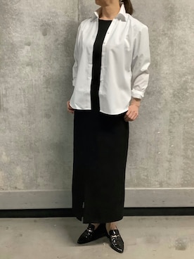 「アイテム（ビジネスシャツ）」を使った、SHIRTS PLAZA 天神地下街店さん（レディース・168cm）の夏コーディネート
