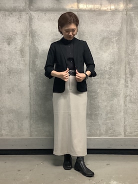 「TOKYO SHIRTS（トウキョウシャツ）のアイテム（シャツ/ブラウス）」を使った、SHIRTS PLAZA 天神地下街店さん（レディース・164cm）の春コーディネート